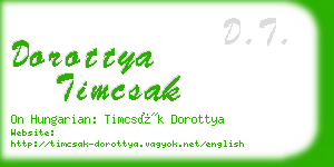 dorottya timcsak business card